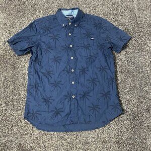 Chubbies Blue Button Down‎ Cotton Sunday Shirt Size Large M Vacation